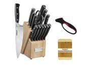 Cuisinart C77TR 15P 15pc Triple Rivet Block Set Knife Sharpener Wooden Bread Board 3 4 Inch