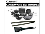 Cuisinart Chefs Classic Nonstick Hard Anodized 17 piece Cookware Set w Utensil Kit