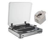 Audio Technica AT LP60 Fully Automatic Belt Driven Turntable w Replacement Stylus and Micro fiber Cleaning Cloth