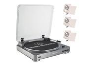 Audio Technica AT LP60 Fully Automatic Belt Driven Stereo Turntable System Aluminium with 3 Replacement Stylus