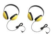 Califone 2800 YL Listening First Headphones in Yellow Set of 2