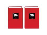 Pioneer 300 Pocket Fabric Frame Cover Photo Album Apple Red Two Pack