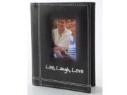 Pioneer Sewn Leatherette Embroidered Live Laugh Love Photo Album Black