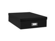 Pioneer Photo Albums OB12BLK Storage Box for Scrapbooks Paper Supplies Black 3.75X13X14.75