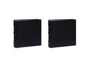 Pioneer Photo Albums CLB146 BL Leather Bi Directional Album 4X6 1 UP 100 Photo Black TWO PACK