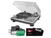 Audio Technica AT LP120 USB Direct Drive Professional Turntable w USB Port with .4 X .7 Half Inch Mount Phono Cartridge and Micro fiber Cleaning Cloth