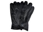 Samtee GM160 Mens Leather Gloves With Zipper Black Large