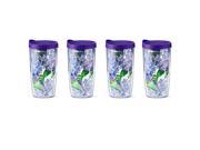 Tervis Tumbler Hydrangea Flowers Wrap 16oz with Travel Lid 4 Pack