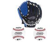 Rawlings PL105BRW 60 10.5 inch Right Hand Throw Players Series Glove w Set of 2 Baseballs