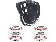 Rawlings Renegade Series Pro 13 Baseball Glove Right Hand Throw Black w Two Official Baseballs