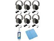 Hamilton SC 7V Schoolmate Deluxe Stereo Mono Headphone 6 pack Cleaning Kit