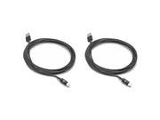 Aduro USB to Lightning 10ft Charge Sync Cable Black Apple Certified 2PK