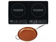 Nuwave Double Precision Induction Cooktop Burner w 12 Ceramic Fry Pan