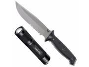 Benchmade Knife 119S Arvensis ComboEdge Satin Blade w Compact LED Flashlight