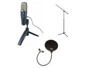 CAD Audio U39 usb microphone with headphone output Tripod stand and 10 usb Cable Knox Pop Filter for Broadcasting Recording Microphones and On Stage MS7701