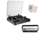 Audio Technica AT LP60 Fully Automatic Belt Driven Turntable w Vinyl Brush Cleaner Replacement Stylus