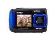 Knox Dual Screen 20MP Rugged Underwater Digital Camera with Video Blue