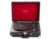 Knox Portable Turntable With BlueTooth USB Drive Built in Speakers Rechargable Battery Black