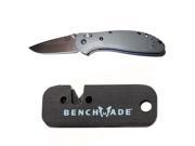 Benchmade 551 1 Griptilian Satin Drop Point Knife w Redi Edge Mini Field Tactical Knife Sharpener