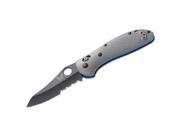 Benchmade 550SBK 1 Griptilian Black Combo Edge Sheepsfoot Blade Gray Blue G10 Handle w Knife Sharpener …