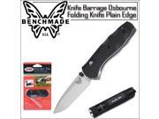 Benchmade Knife 585 Mini Barrage Osborne Folding Knife Kit Plain Edge Satin Blade