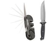 Benchmade 6.4 119 Arvensis Fixed Blade Knife w Smiths PP1 Pocket PAL Manual Knife Sharpener