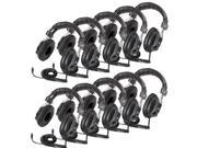 Califone 3068AV Switchable Stereo Mono Headphones 10 Pack