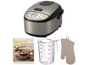 Zojirushi NS LGC05K Micom Rice Cooker Cookbook Measuring Cup and Oven MItt