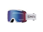Smith Squad Goggle White Frame Blue Sensor Mirror RC36 Lens
