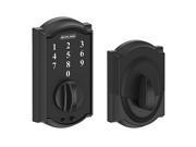 Schlage Touch Camelot Deadbolt Matte Black BE375 CAM 622