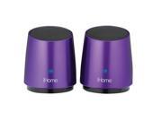 iHome iHM89 Rechargeable Mini Speakers Purple