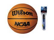 Wilson Intermediate Size 28.5 NCAA Composite Basketball w 6 Inflation Pump