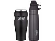 UPC 657379030536 product image for Thermos S/S Insulated 16oz Travel Tumbler & 17oz Carbonated Hydration Bottle | upcitemdb.com