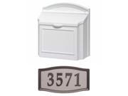 UPC 657379051319 product image for Whitehall Wall Mounted Locking Mailbox (White) with Whitehall Address Sign | upcitemdb.com