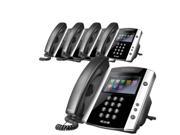 Polycom VVX 600 5 Pack VVX 600 Business Media Phone with AC Power Supply