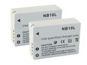 Battery for Canon NB 10L 2 Pack Battery NB10L