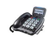 Geermac Ampli550 Amplified Corded Phone Single Line Operation Amplified Talking Caller ID and Talking Keys Telephone