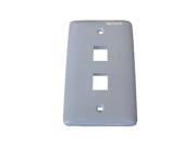 Hubbell NSP12W PLATE WALL LABEL LESS 1 G 2 PORT WH