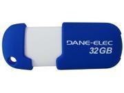 dane elec DQ2546B Dane Elec 2.0 USB 32 GB Pen Drive Aqua Capless