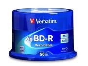 Verbatim TT3561M Verbatim BD R 25 GB 6X with Branded Surface Disc 50 disc Spindle