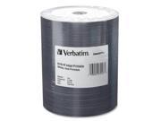 Verbatim CA7460w Verbatim 4.7 GB up to 16x DataLifePlus White Inkjet Hub Printable Recordable Disc DVD R 100 Disc Tape Wrap