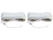 25 Foot White Line Cord 2 Pack 25 Foot Silver Line Cord