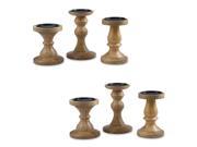 Kadience Natural Candle Holder A2000176 Set of 3 Kadience Natural Candle Holder Set of 3