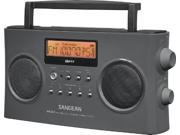 Sangean PRD15G Sangean PR D15 FM Stereo AM Rechargeable Portable Radio with Handle Gray