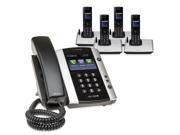 Polycom VVX 500 2200 44500 001 w 4 Wireless Handsets VVX 500 Business Media Phone