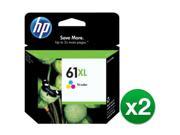 Hewlett Packard CH564WN 140 2 Pack HP 61XL Ink Cartridge Cyan Magenta Yellow Cyan Magenta Yellow Inkjet 330 Page 1 Pack