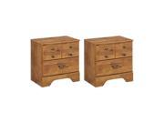 Bittersweet Two Drawer Night Stand Light Brown 2 Pack Bittersweet Two Drawer Night Stand Light Brown