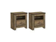 Trinell One Drawer Night Stand Brown 2 Pack Trinell One Drawer Night Stand Brown