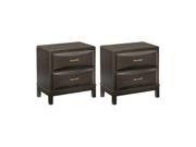 Kira Two Drawer Night Stand Almost Black 2 Pack Kira Two Drawer Night Stand Almost Black