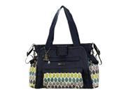 Kalencom Quilted Nylon Nola Tote Navy Feathers Diaper Bag